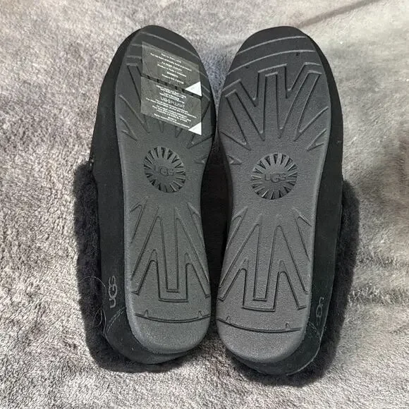 UGG Ansley Mule Insulated Suede/Fur Slipper In Black Women's Size 10 (1171391) - Picture 6 of 7